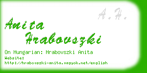 anita hrabovszki business card